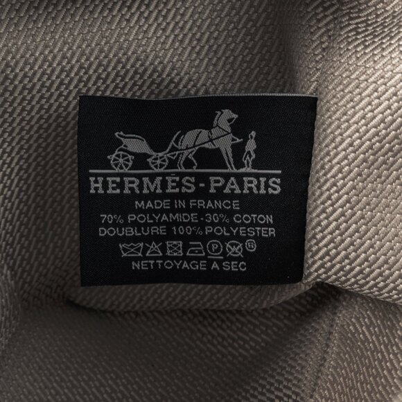 Hermes Bride-a-Brac Small Model Noir Canvas & Bleu Nuit Chevron Strap Case - Picture 14 of 14